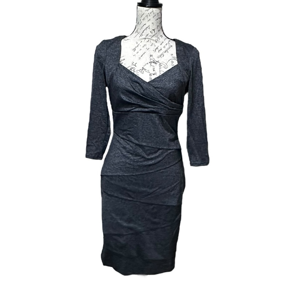 WHBM Instantly Slimming Dark Gray Bandage Dress Size 8